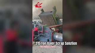 315 Ton Turn-Out Hydraulic Scrap Metal Baler | Heavy Duty Steel Scrap Recycling Machine