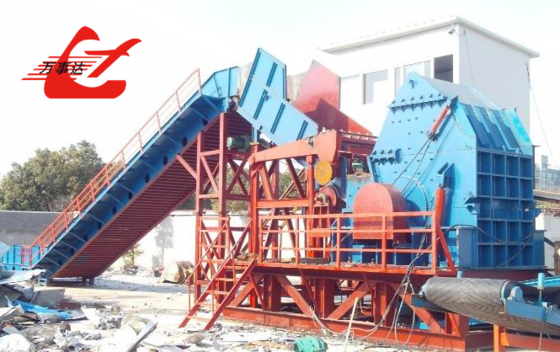 Heavy Duty Metal Crusher Line Industrial Scrap Shredder Machine For Automated Scrap Recycling