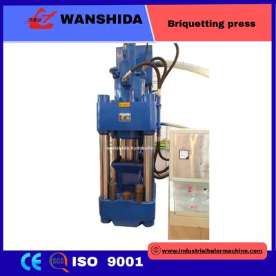 High Efficiency Scrap Briquetting Press for Cast Iron Recycling, PLC Semi-Automatic