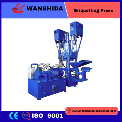 High Efficiency Scrap Briquetting Press for Cast Iron Recycling, PLC Semi-Automatic