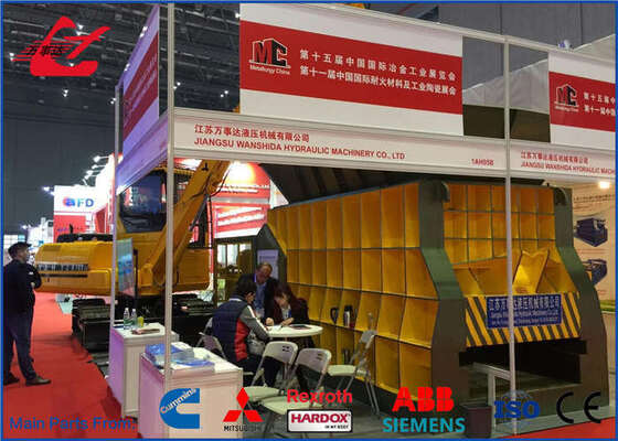 84KW Containerized Scrap Shear 4000kN High-Power Cutting System For Heavy Duty Processing