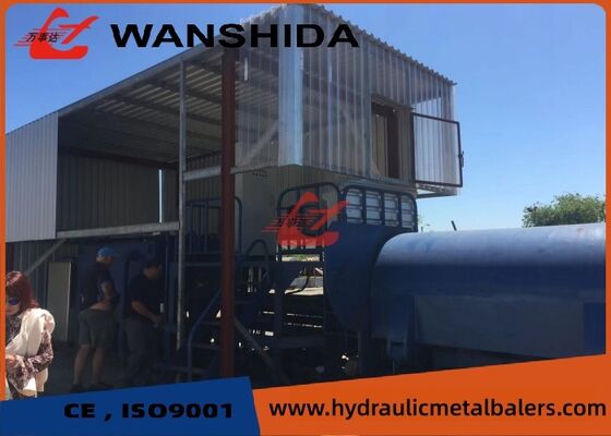 Automated Efficient Diesel Mobile Metal Baler 160 Ton Scrap Compression Machine For Yard And Field Use