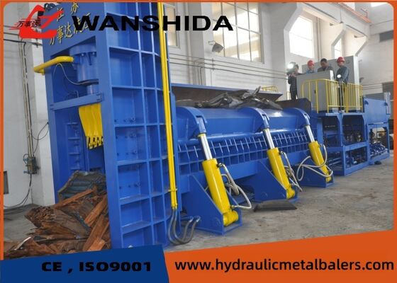 High Production Scrap Metal Press With PLC Control And Grab Feeding For Heavy Scrap Recycling