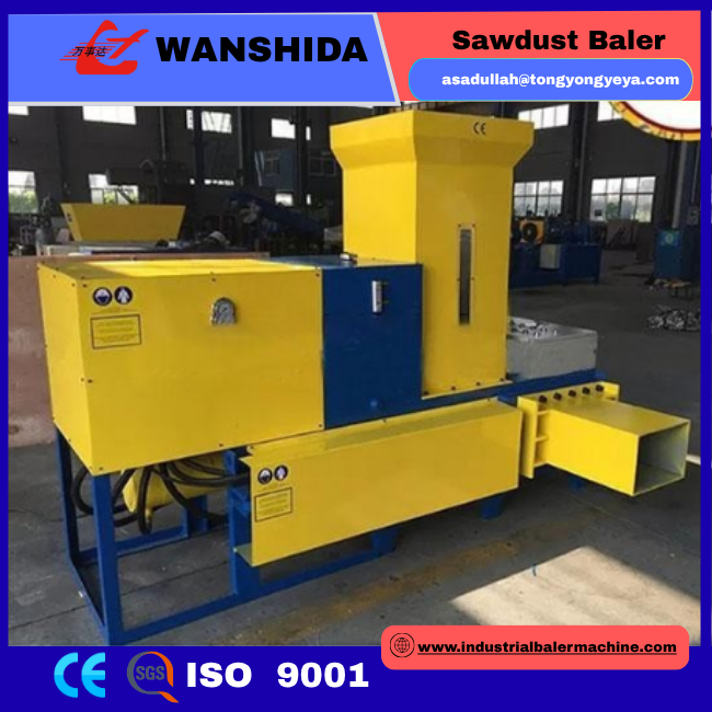 30 Ton Industrial Baler Machine 7.5kW Sawdust Baler Machine Safety Alarm