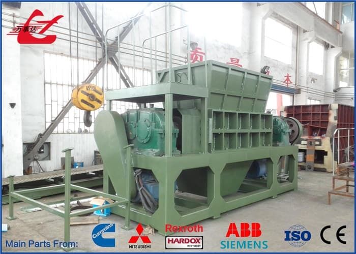 Industrial Metal Shredder with 30 mm Blade Thickness and 16 rpm Speed for Volume Reduction