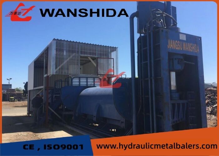 Automated Efficient Diesel Mobile Metal Baler 160 Ton Scrap Compression Machine For Yard And Field Use