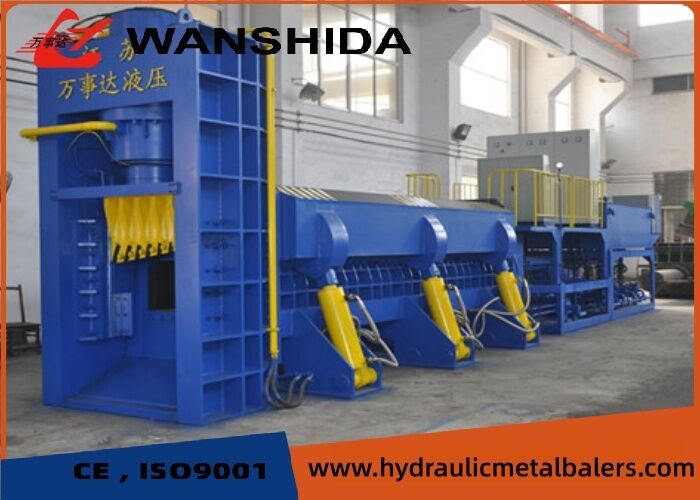 High Production Scrap Metal Press With PLC Control And Grab Feeding For Heavy Scrap Recycling