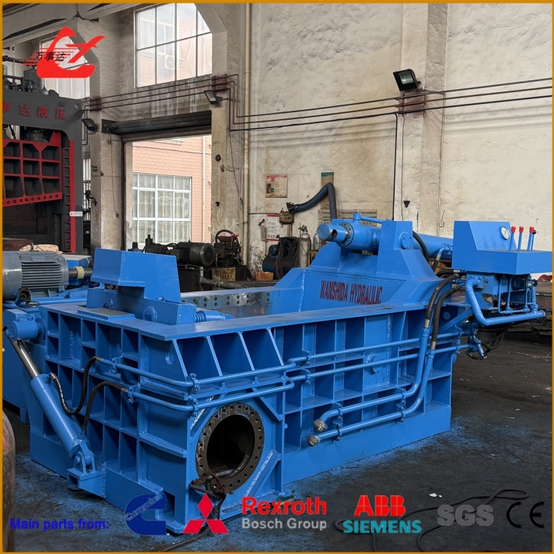 Large Chamber 1600 KN Metal Baler For Medium-Capacity Scrap Recycling With Advanced PLC Control System