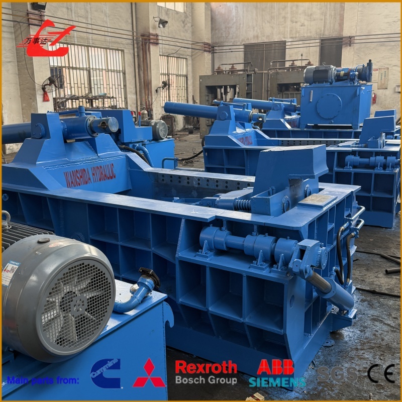 Large Chamber 1600 KN Metal Baler For Medium-Capacity Scrap Recycling With Advanced PLC Control System