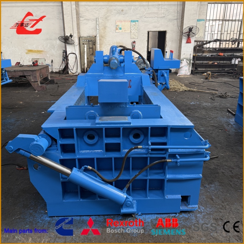 Large Chamber 1600 KN Metal Baler For Medium-Capacity Scrap Recycling With Advanced PLC Control System